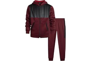 Pro Athlete Boys Tracksuit Set - 2 Piece Fleece Boys Zip Up Hoodie and Jogger Sweatpants - Athletic Outfit (Sizes: 8-12)