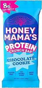Honey Mama's, Chocolate Cookie Protein Crunch Bar, 8g Protein, No Refined Sugar, No Preservatives, Gluten Free, Dairy Free, S