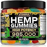 Vitamax Hemp Gummies - 985,000 - Peace & Relaxation - Natural Tasty Fruit Flavors - Made in USA - 100ct
