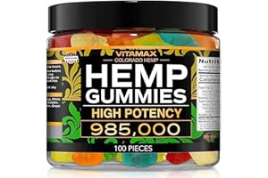 Vitamax Hemp Gummies - 985,000 - Peace & Relaxation - Natural Tasty Fruit Flavors - Made in USA - 100ct
