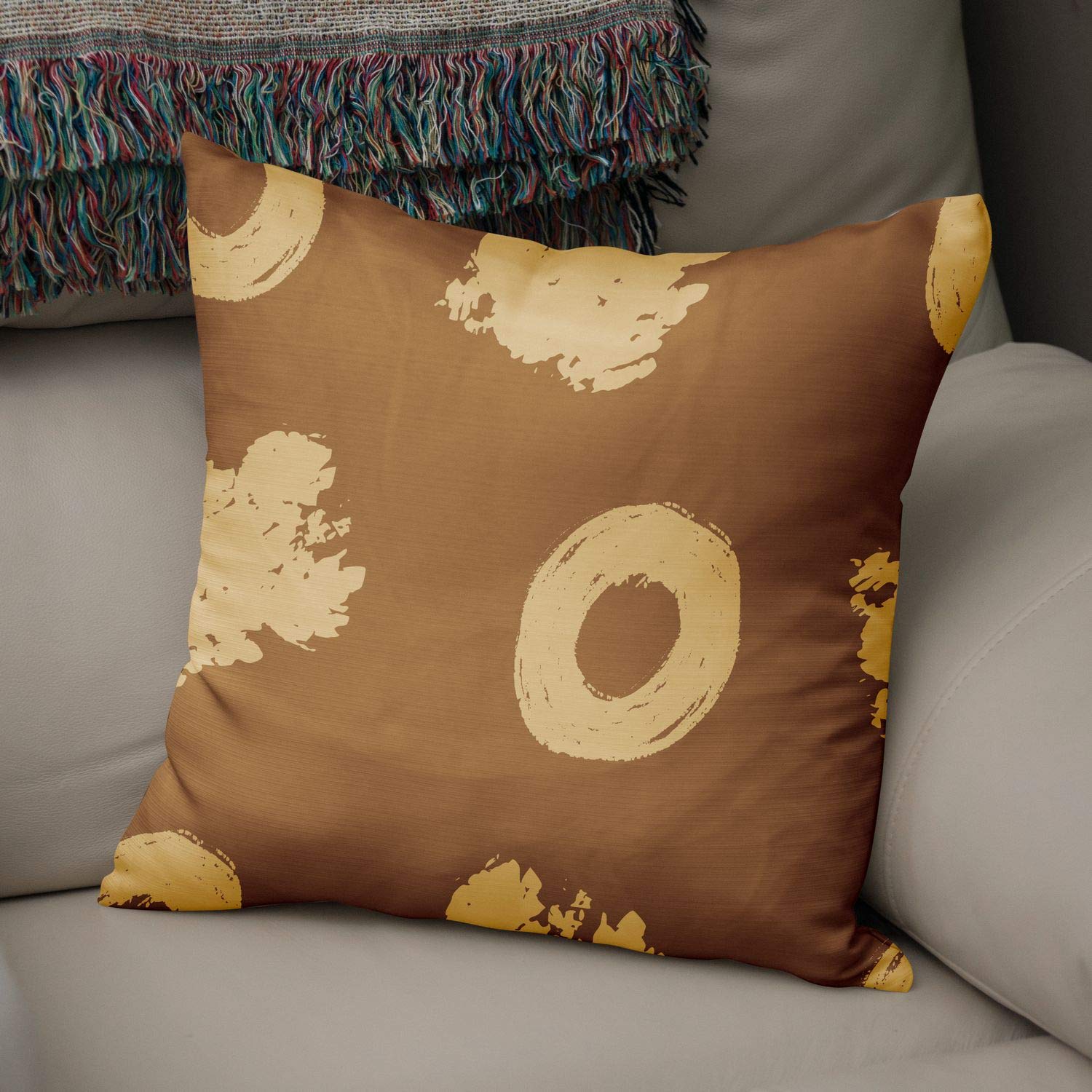 Bonamaison Decorative Cushion Cover Brown Tones, Throw Pillow Covers, Home Decorative Pillowcases for Livingroom, Sofa, Bedroom, Size:50x50 Cm - Designed and Manufactured in Turkey