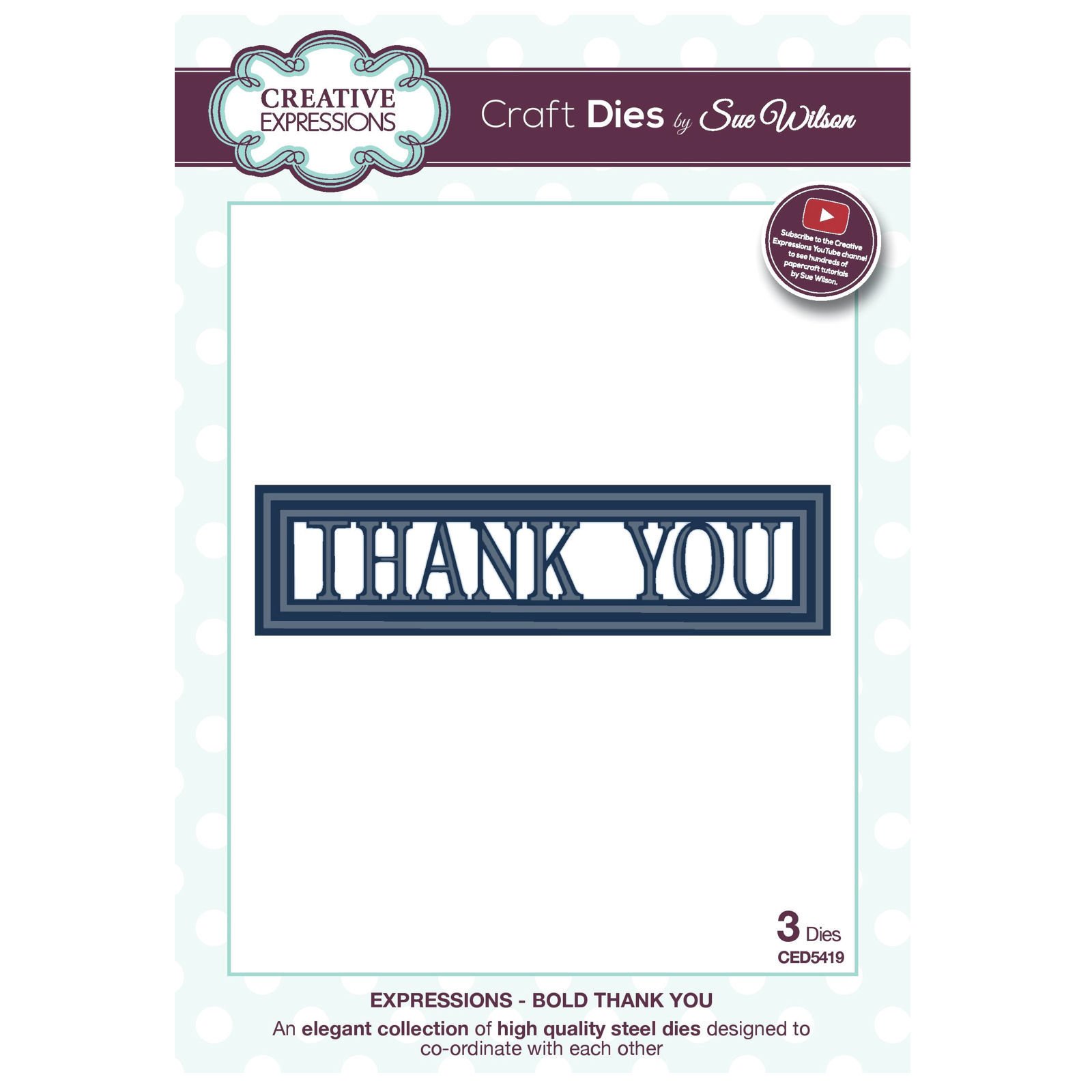 Expressions Bold Thank You Die