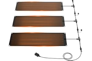 3 PCS Heated Snow Melting Mats, 30" X 10" Ice Melting Pad with Power Cord for Winter Stairs, Non-Slip Heated Ice & Snow Carpe