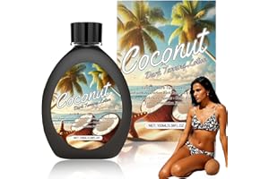 Coconut Dark Tanning Lotion for Indoor Tanning Beds & Outdoor, For Indoor Tanning Beds and Outdoor Sun Tan, Safe for Face, Bo