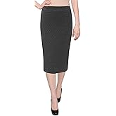 Baby'O Made in The USA Women's Pencil Skirt | Knee Length Pencil Skirt | Tailored Fit Bodycon Stretch Modest Pencil Skirts