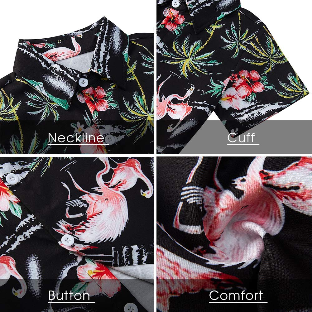 Little /& Big Boys Button Down Shirts Hawaiian Aloha Short Sleeve Party Camp Holiday Casual Novelty Dress Shirt Size 2-14T