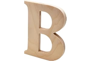 WOODEN LETTER STORE 6” Tall Wooden Letter B – 1/2” Thick Baltic Birch – Paintable DIY Decor, Signs & Crafts - Pack of 1