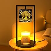 Candle Warmer Lamp with Timer Dimmer, 4 Adjustable Brightness Electric Candle Wax Melt Warmer, Best Birthday Gifts for Women Mom, Mothers Day Gifts, House Warming Gifts New Home Decor (Tree of Life)