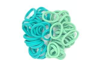 XXFBJNMD 50 pcs Cans Candy Coloured Seamless Elastic Hair Bands，Soft and Non-invasive Ponytail Clip Hair Bands Bundles for Girls with Thick Curly Hair and Thinning Hair(Green)