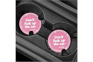 LSKASELUE Lot de 2 dessous de verre brillants pour voiture, 7,9 cm, antidérapants, strass en cristal, décoration d'intérieur 