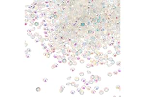 PATIKIL 2880Pcs SS3 Round Flatback Rhinestones, 1.2-1.4mm Flat Back Crystal Glass Gems Diamonds for DIY Crafts Clothes Shoes 