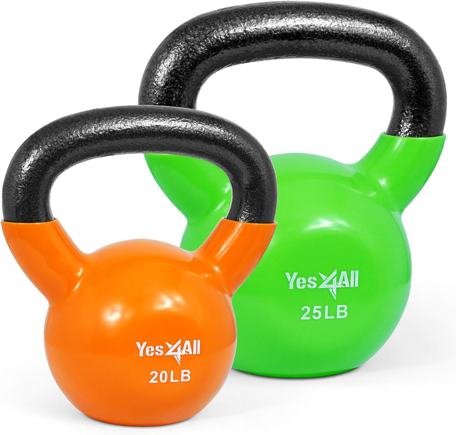 Available from 5 to 50 LBs Vitos Fitness Vinyl Coated Kettlebell