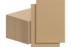 FARRAY 100 Pack 4x6 Inch Corrugated Cardboard Sheets, 1.8mm Thick Brown Kraft Cardboard Backing, Bulk Flat Cardboard Inserts Filler Pads for Packing, Shipping, Mailers, Crafts