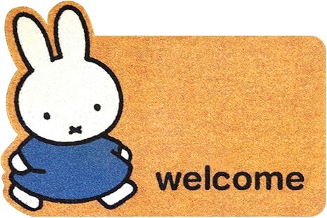 Amazon Miffy ミッフィー 玄関マット 80cm 55cm Welcome仕様 滑り止め加工 ナイロン 耐久性 防音 傷防止 洗える 子供部屋 ベビールーム キッチンマット キャラクター 屋内 室内 玄関マット オンライン通販