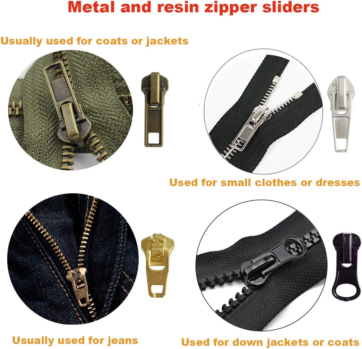 Amazon Com Eutenghao 169pcs Zipper Repair Kit Zipper Replacement Zipper Pull Rescue Kit With Zipper Install Pliers Tool And Zipper Extension Pulls For Clothing Jackets Purses Luggage Backpacks Sliver And Black