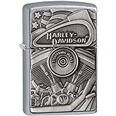 Zippo Harley-Davidson Motor Flag Emblem Street Chrome Pocket Lighter