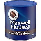 Maxwell House Rich Dark Roast Ground Coffee, 900 g Canister