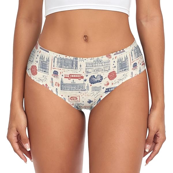 ZAUYA Sexy Bikini Purple Flower Stripe Underwear for Women