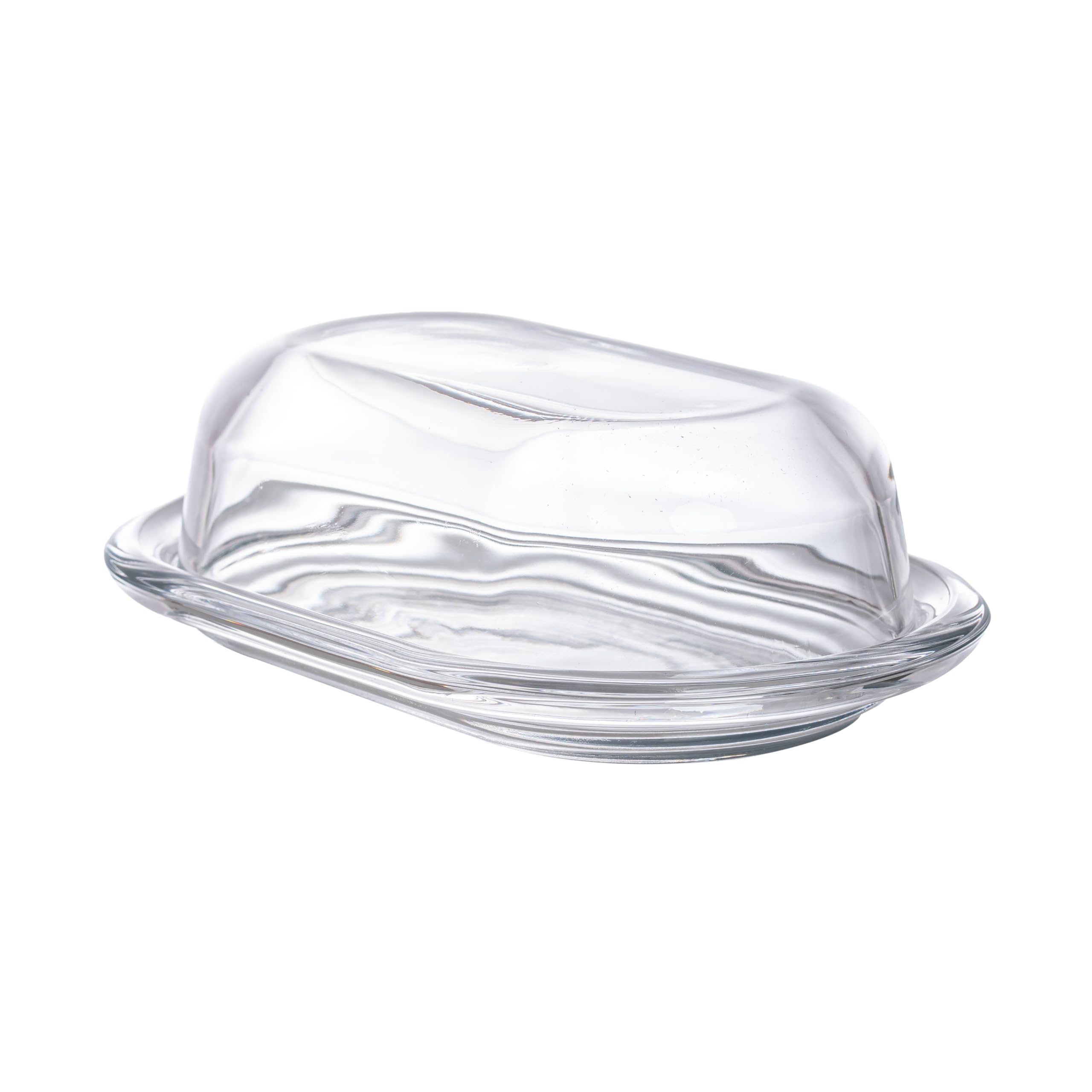 Pasabahce Glass Butter Dish With Lid 19.5 cm x 13 cm