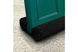Tormays TumiMallody Door Draft Stopper Noise Air Blocker Washable Wind Rain Double Sided Seal Strip Adjustable Printed Velvet Guard Available Weather Stripping (36 inch, Black Ink)