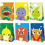 Mocoosy 24 Pack Dinosaur Party Favor Bags - Little Dino Goodie Candy Treat Bags for Kids Dinosaur Themed Birthday Baby Shower