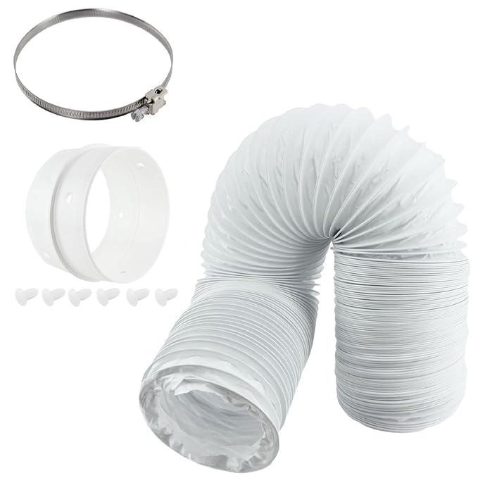 SPARES2GO Universal Vented Tumble Dryer (4" / 100mm Diameter) Vent Hose