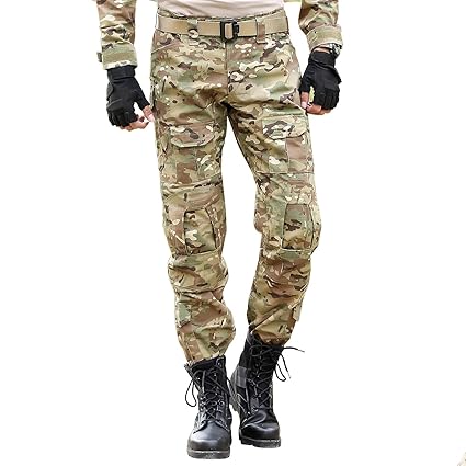 BWBIKE Militärische Taktik Hose für Männer mit Knieschützern Kampf Arbeitshosen
