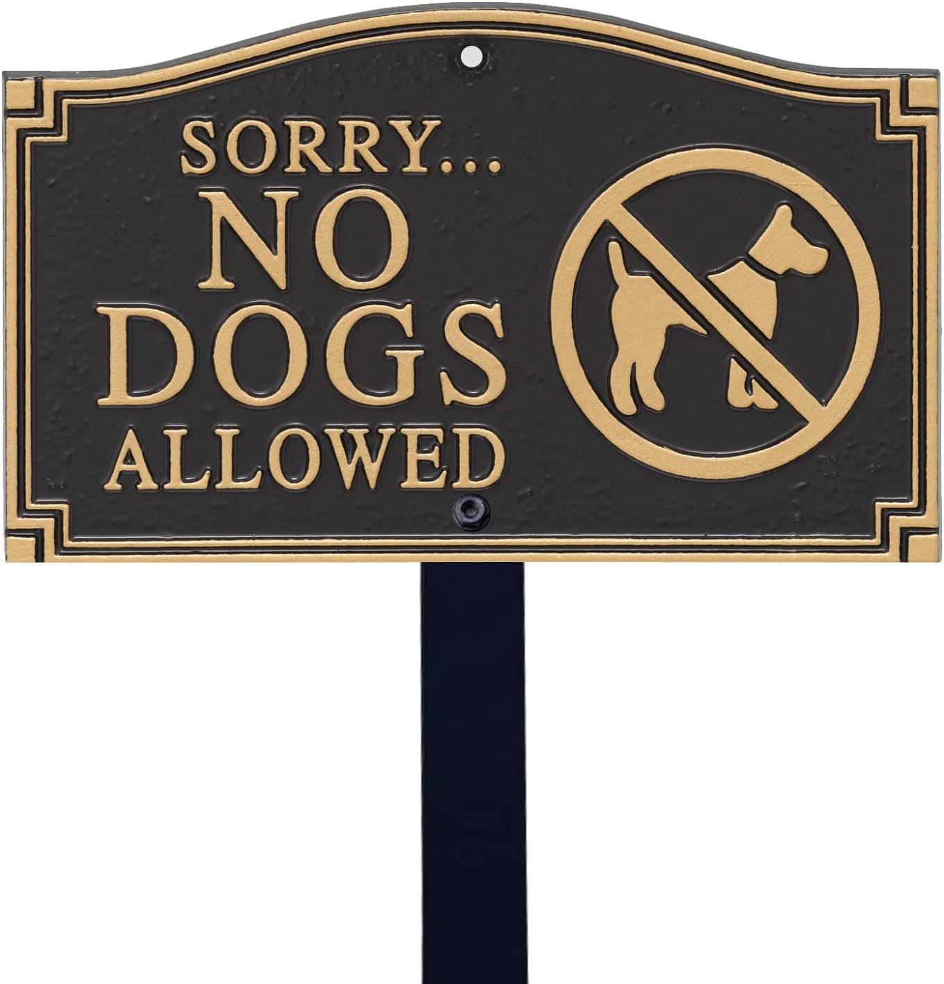 Plaques & Wall Art - SmartSign “Sorry. No Dogs Allowed” GardenBoss Statement Plaque | 5.75