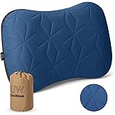 UWILLION Camping Pillow with Removable Cover - Ultralight Inflatable Pillow for Camping Lightweight, Ergonomic and Washable for Camping, Hiking, and Travel Blue