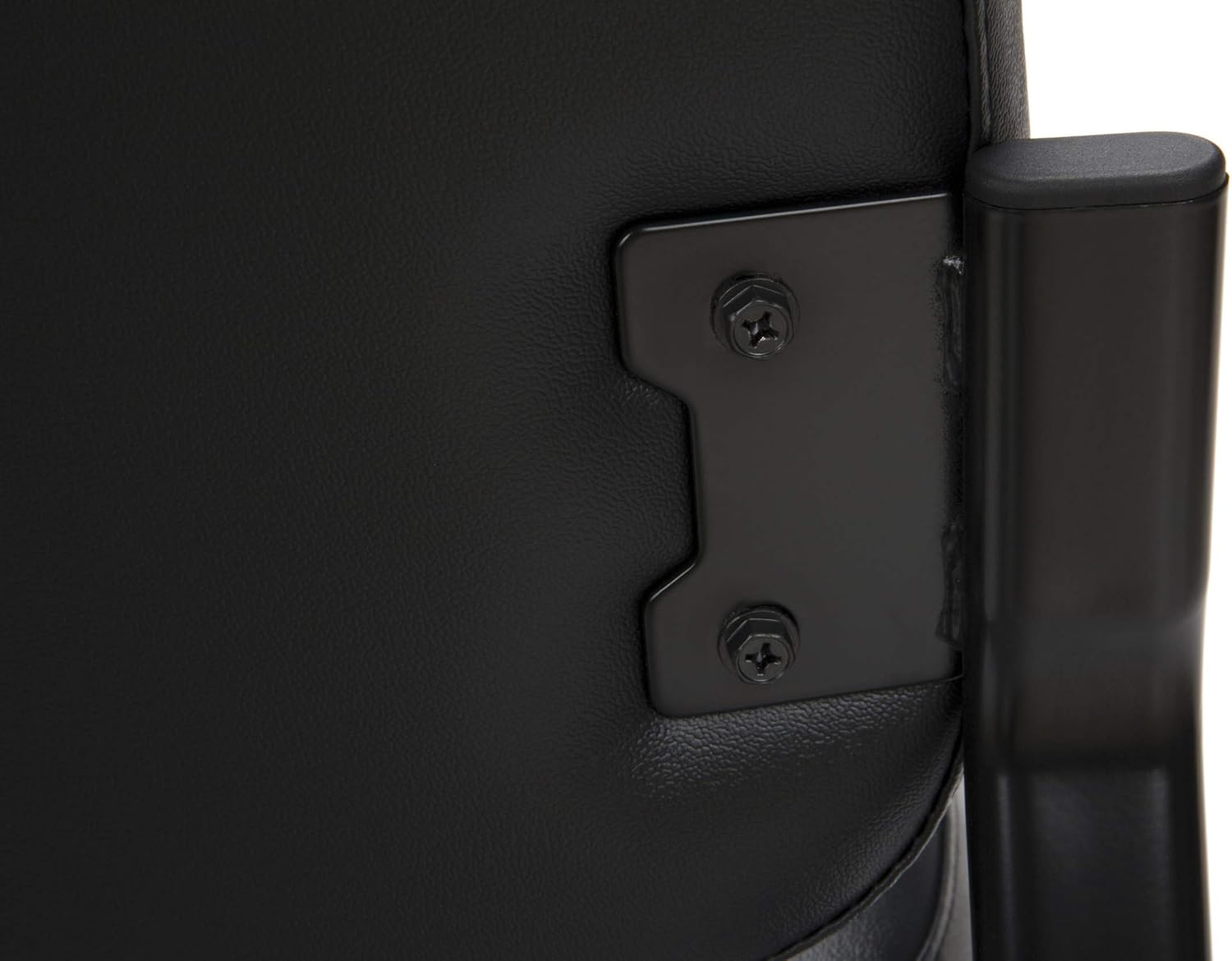 OFM Vinyl Guest and Reception Chair, Armless, Black: Furniture & Decor