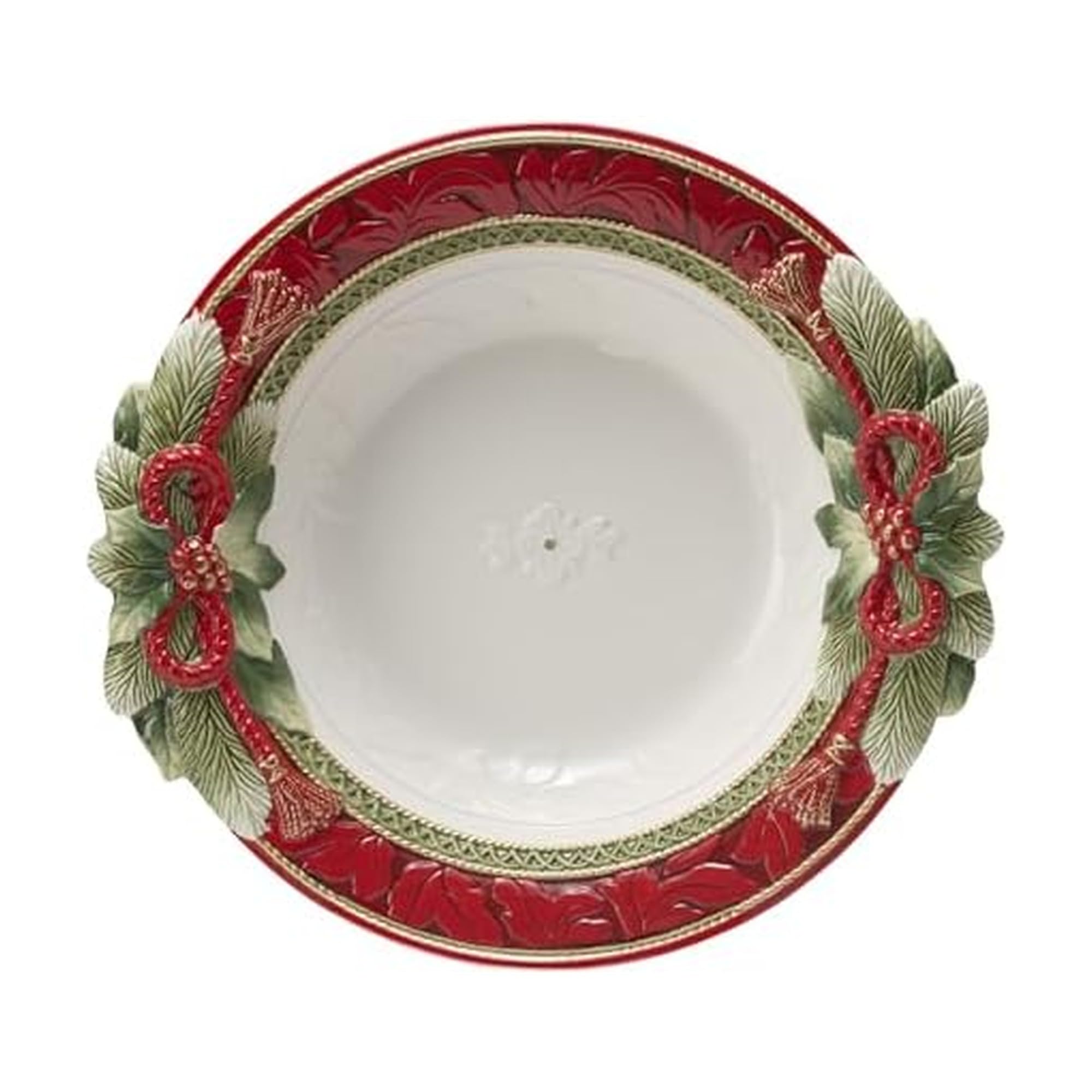 Fitz and Floyd Holiday Home Garland Serving Bowl, 16 Inch