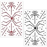 Doneace Spider Face Jewels Gems Tattoos for Halloween Makeup, Spider Web Crystal Rhinestone Temporary Stickers Body Face Jewels Stick on Halloween Cosplay Festival Rave Party Dress-up