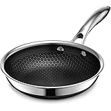 HexClad Hybrid Nonstick 7-Inch Fry Pan, Stay-Cool Handle, Dishwasher and Oven Safe, Induction Ready, Compatible with All Cook