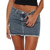 Deslimale Women's Stretch Denim Bodycon Mini Skirt