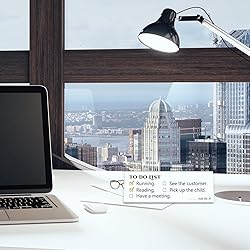 24 Pack Clear Plastic Name Plates for Desk 8.5 x 3
