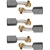 999038 Carbon Brushes Set fit for Hi ta-chi C10FSH C12FDH, Motor Replacement Parts for Chop Saw Drill Hammer Miter Saw Power Tools (6 pack)