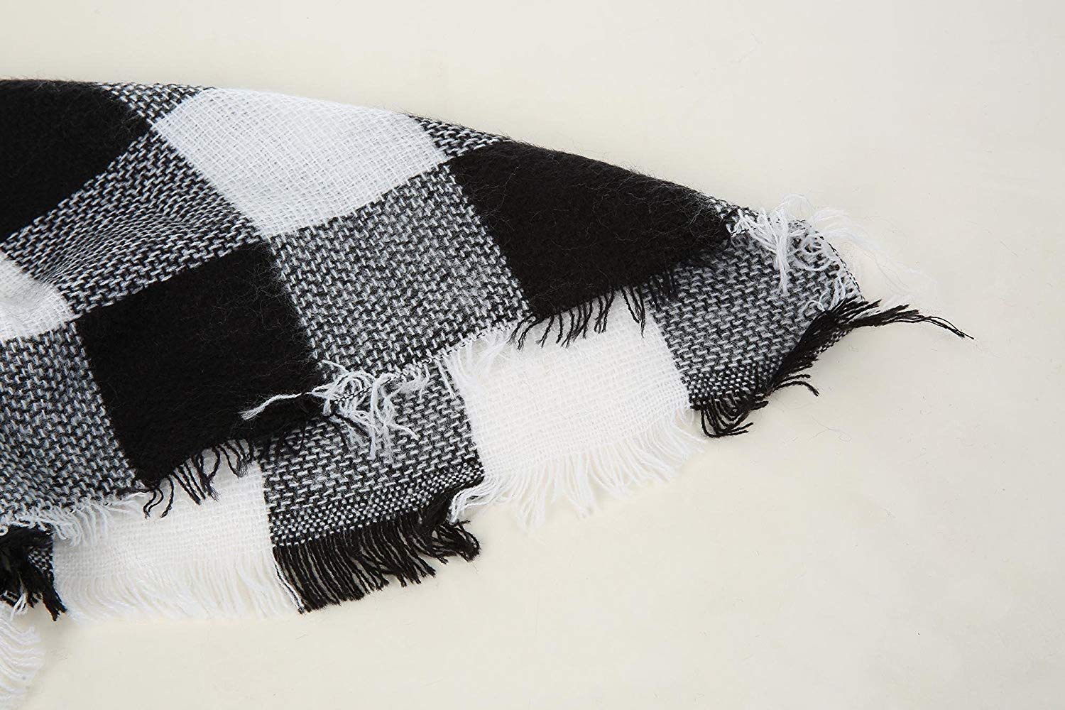 Women\'s Plaid Blanket Scarf Lightweight Winter Warm Soft Tartan Oversized Shawl Wrap Cape