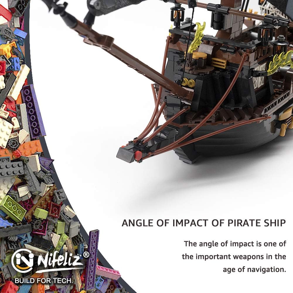 Nifeliz Black Hawk Pirates Ship Model Building Blocks Kits - Construction Set to Build, Model Set and Assembly Toy for Teens and Adult,Makes a Great Gift for People who Like Creative Play (1352Pcs): Toys & Games