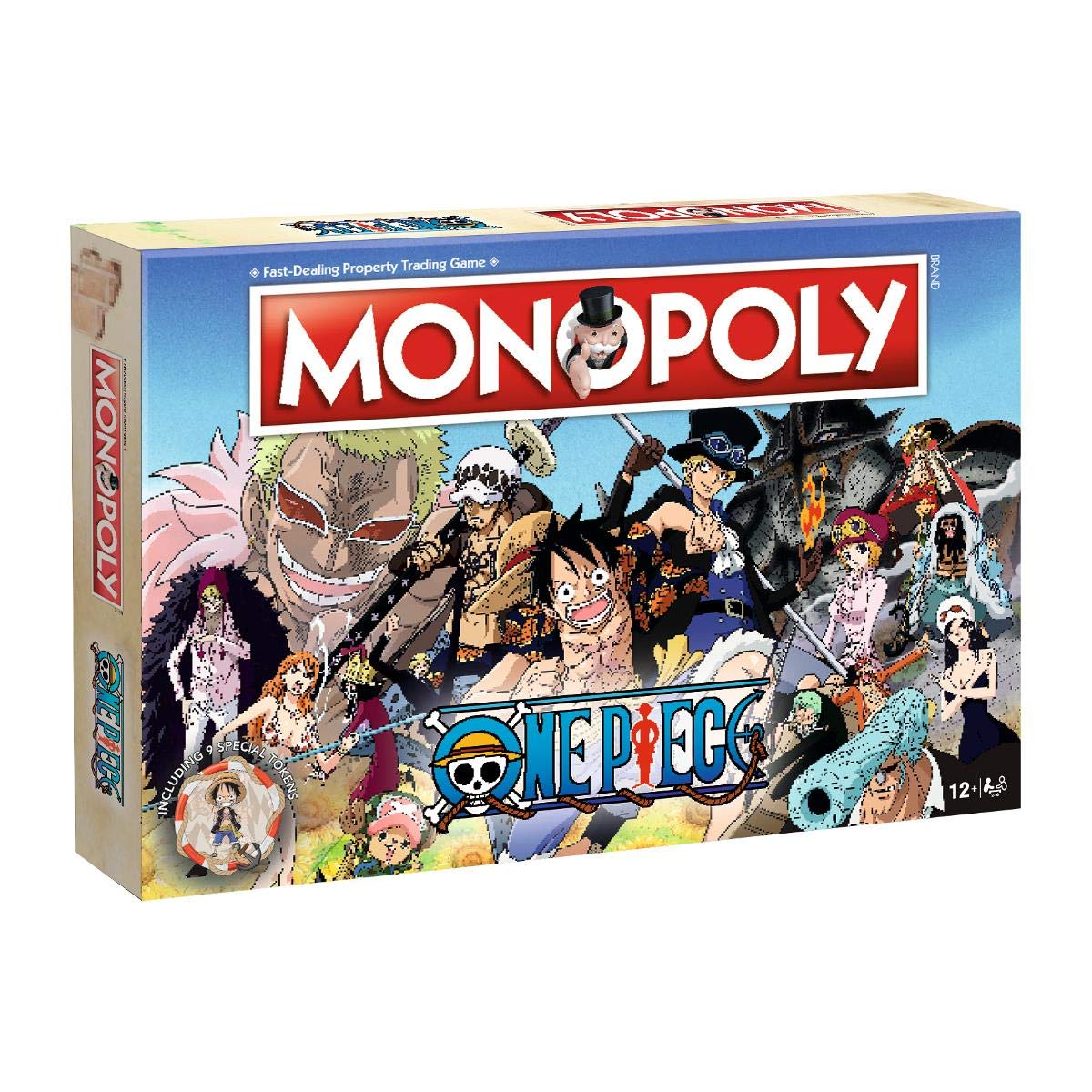 Winning Moves One piece Monopoly Board Game, Tour Dressrosa and join The Straw Hat Crew and advance to Bellamy, Violet, or even Luffy, gift for anime fans aged 8 plus — image 1