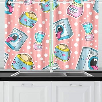 Amazon Com Home Appliance Hand Painted Ideas Kitchen Curtains