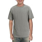 Haloumoning Boys Short Sleeve Shirts Kids Summer Crewneck T-Shirts Casual Tops Tees 5-14 Years