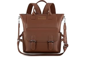 Montana West Wrangler Womens Convertible Backpack Purse Anti-Theft Brown Backpack with Adjustable Crossbody Shoulder Strap for Work Travel