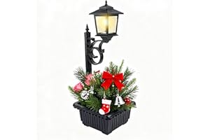 HOODINK Solar Lamp Post Light with Planter, 2 in 1 Outdoor Flower Pots, 3000K Solar Lamps Outdoor Waterproof, Wall Mount or Freestanding for Garden, Patio, Yard, Front Porch, Back Door (Flowers not Included)