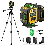Laser Level with Tripod, Alloyman 4x360° Self