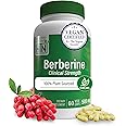 Health Thru Nutrition Berberine HCl 500mg 60 Servings | Clinical Strength Supplement | Certified Vegan | Non-GMO | Soy Free | 3rd Party Tested