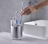 Joseph Joseph Easy-Store Compact Toothbrush Holder Caddy White Steel view 5