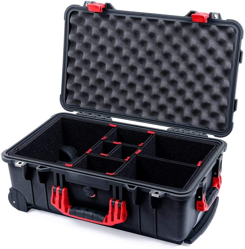 Funda negra y roja Pelican 1510, con sistema separador TrekPak.: Amazon.es: Electrónica