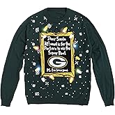 FOCO NFL mens Nfl Team Logo Light Up Dear Santa Holiday Ugly Sweater