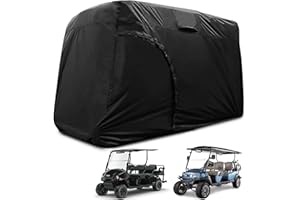 Joymo Golf Cart Cover 2/4/6 Passenger, 156"/144"/138"/125"/114"/95" Waterproof Golf Club Car Rain Covers 2/4 Passenger, Outdoor EZGO Yamaha Protective Golf Cart Covers, Golf Cart Enclosure Accessories