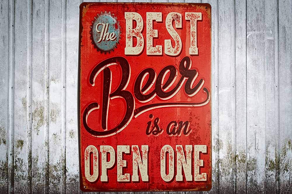 Beer Vintage Funny Home Decor Tin Sign Retro Metal Bar Pub Poster 8 x 12